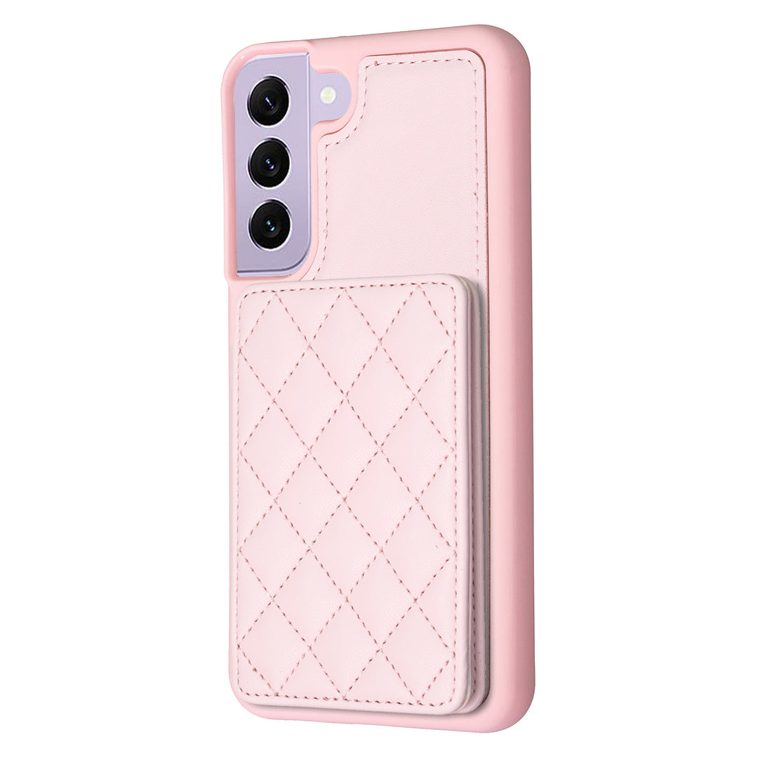 BF25 For Samsung Galaxy S21 FE 5G Anti-drop Leather Coated TPU Cover Phone Case with Card Holder Kickstand BF25 For Samsung Galaxy S21 FE 5G Anti-drop Leather Coated TPU Cover Phone Case with Card Holder Kickstand